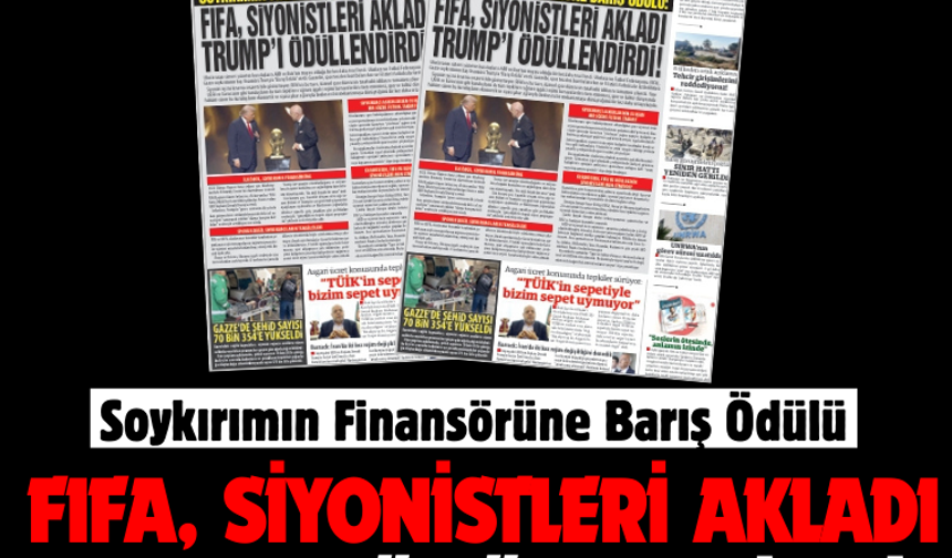 Soykırımın Finansörüne Barış Ödülü  FIFA, Siyonistleri Akladı Trump’ı Ödüllendirdi!