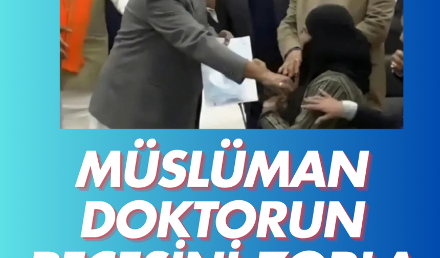 Bihar Başbakanı Müslüman doktorun peçesini zorla açtı