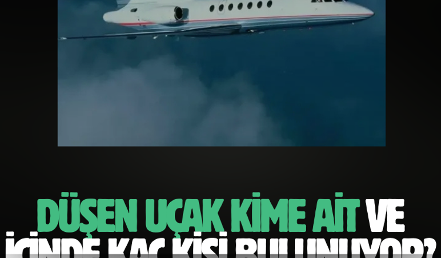 Düşen uçak kime ait ve içinde kaç kişi bulunuyor?