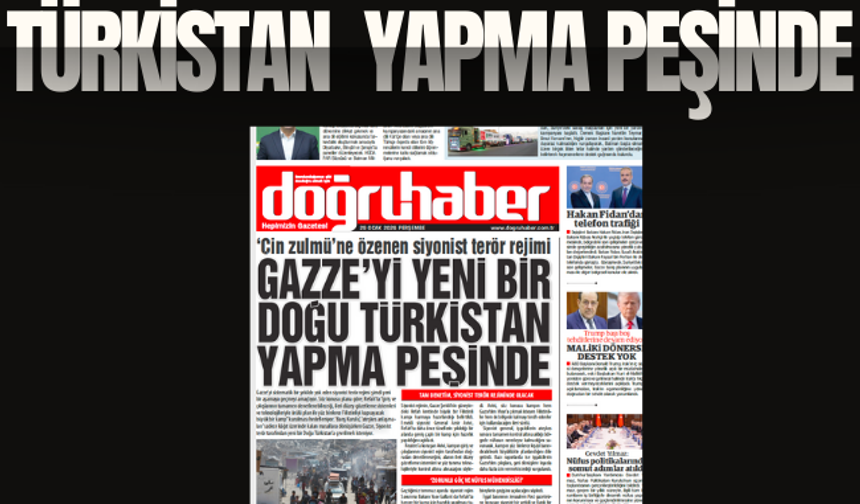 ‘Çin zulmü’ne özenen siyonist terör rejimi  GAZZE’Yİ YENİ BİR  DOĞU TÜRKİSTAN  YAPMA PEŞİNDE