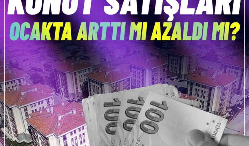 Konut satışları ocakta arttı mı azaldı mı?