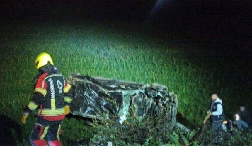 Otomobil şarampole devrildi: 1 ölü, 6 yaralı