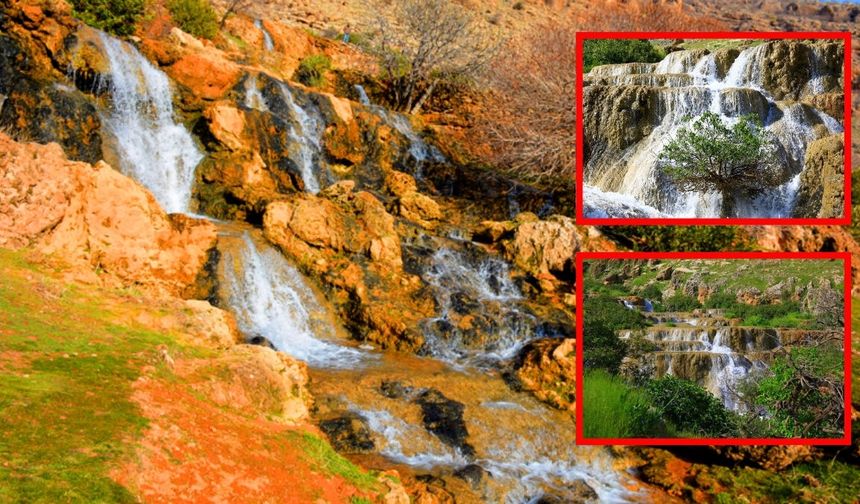 Mardin'in Pamukkale'si havadan görüntülendi