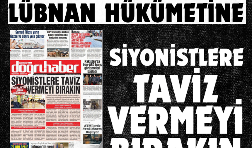 HİZBULLAH’TAN LÜBNAN HÜKÜMETİNE:  SİYONİSTLERE TAVİZ VERMEYİ BIRAKIN