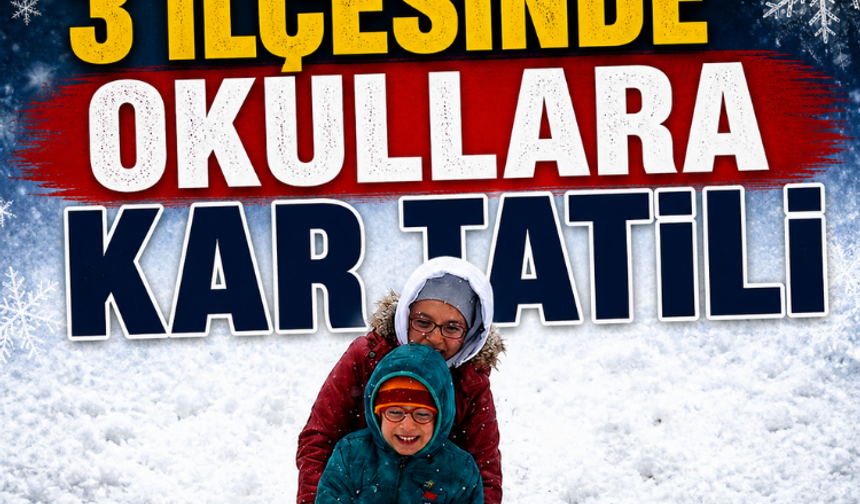 Afyon'un 3 ilçesinde okullara kar tatili