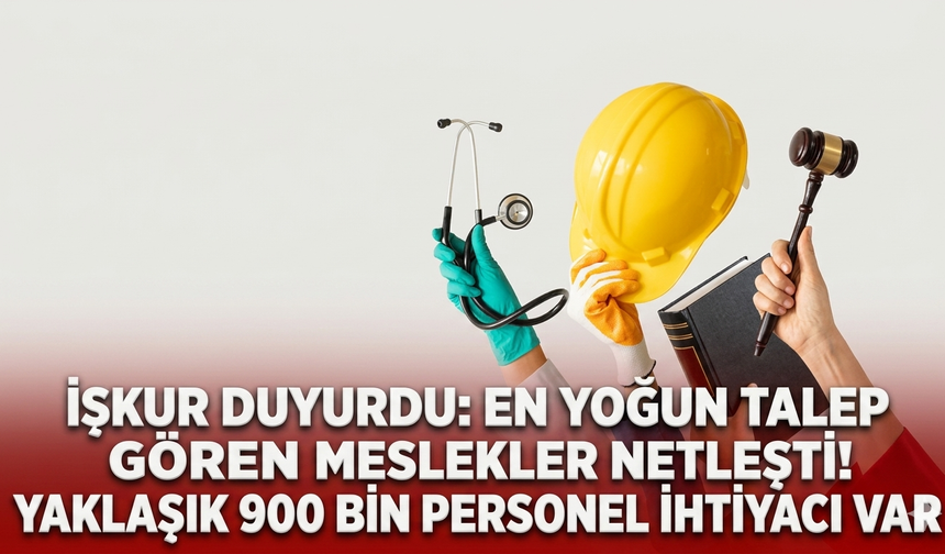 İŞKUR duyurdu: En yoğun personel ihtiyacı olan meslekler netleşti! Yaklaşık 900 bin personel ihtiyacı var