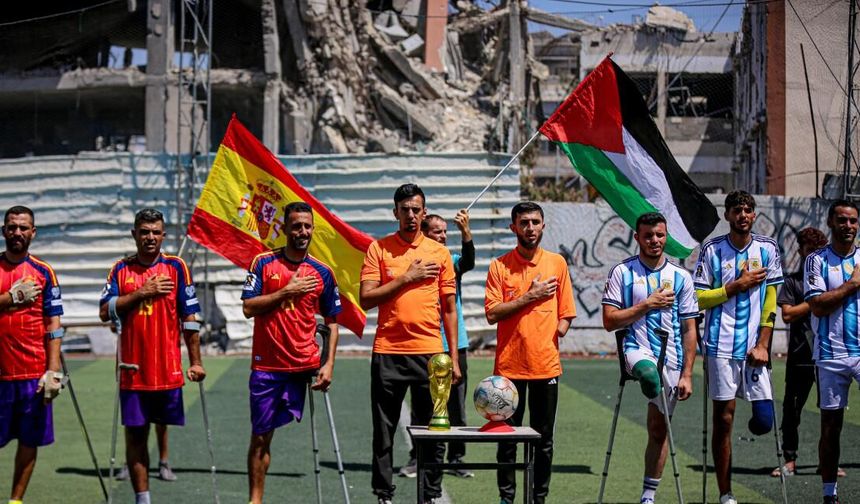 Gazze'de sembolik Dünya Kupası finali
