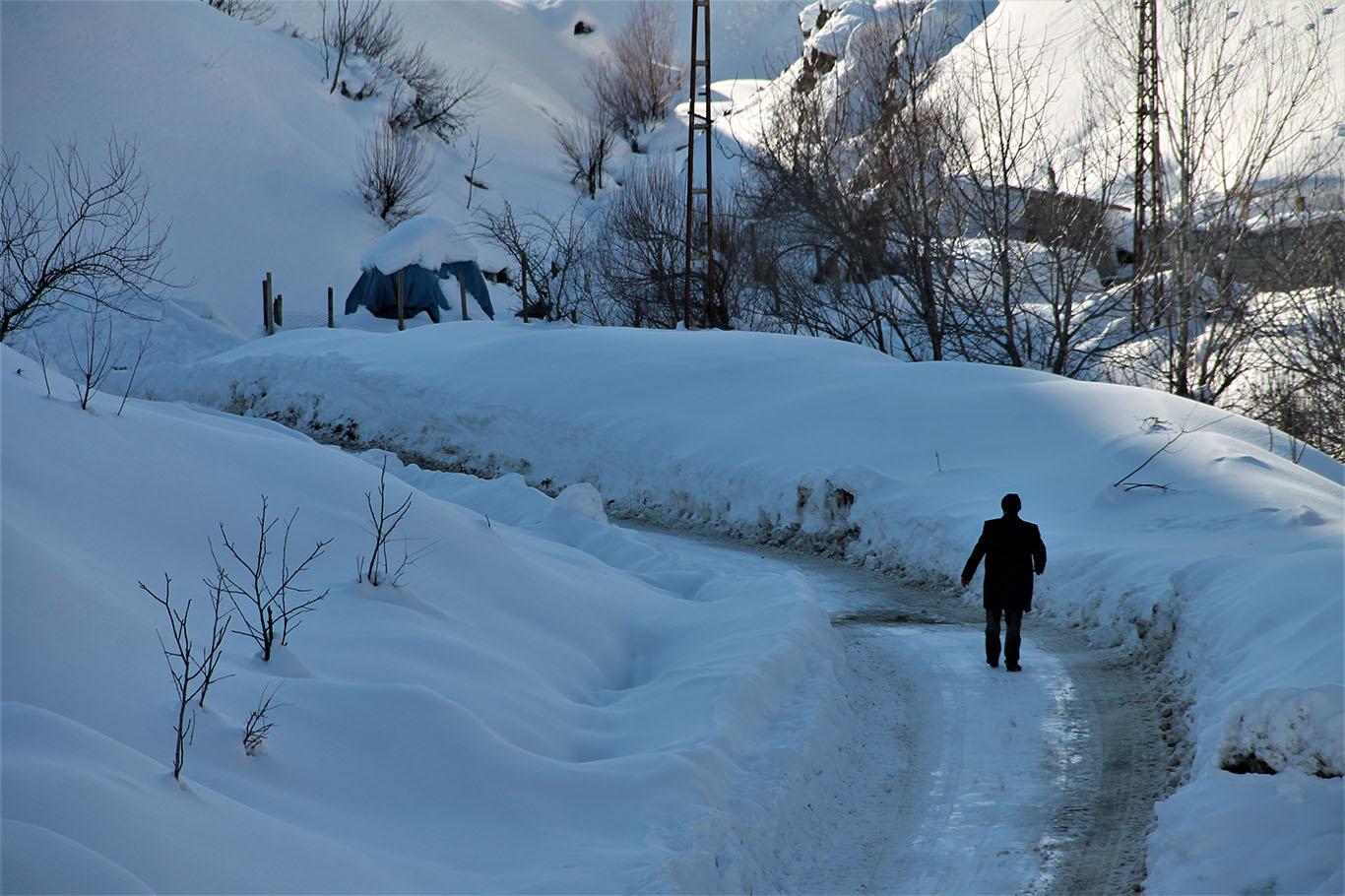 Bitlis’te kar yağışının ardından kartpostallık görüntüler oluştu