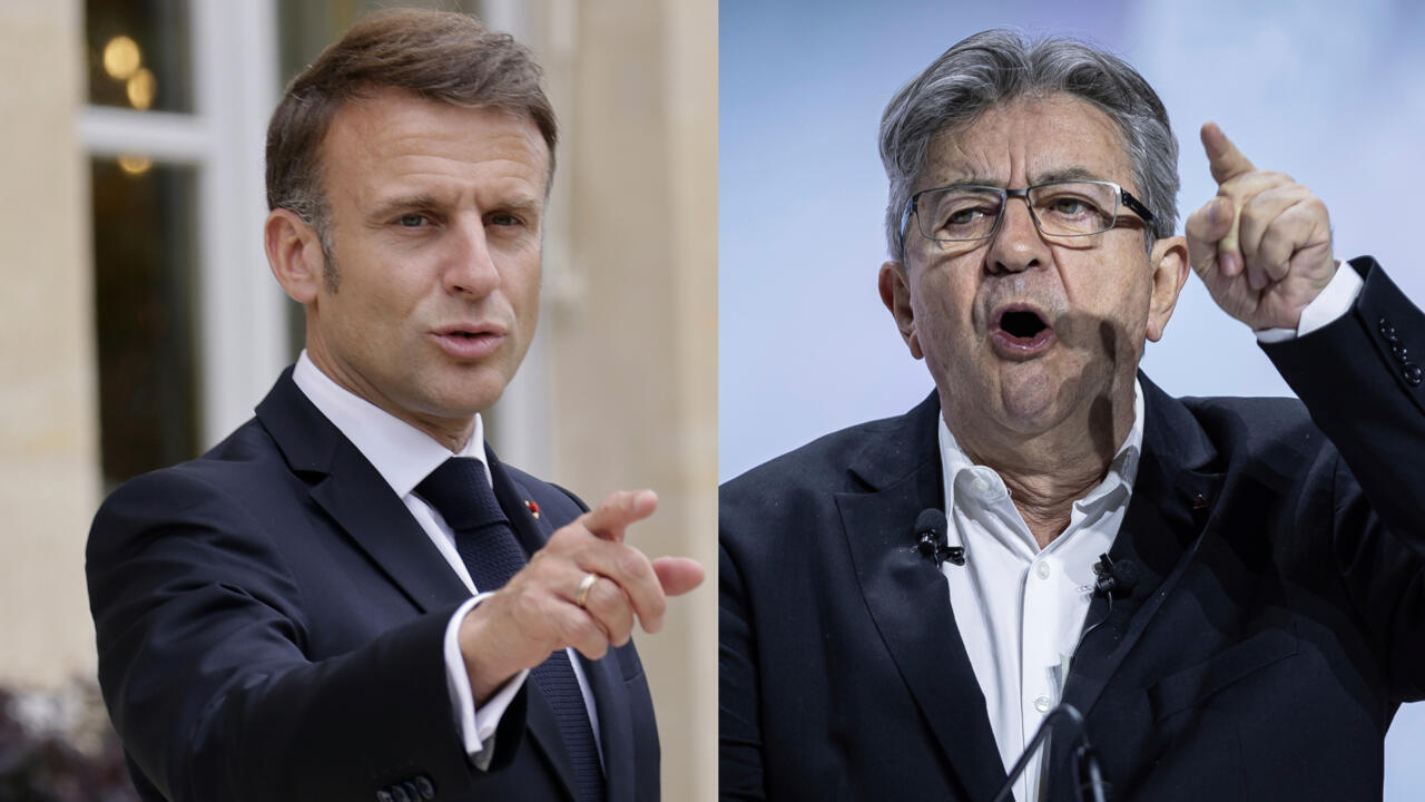 Emmanuel Macron Jean Luc Melenchon 2024