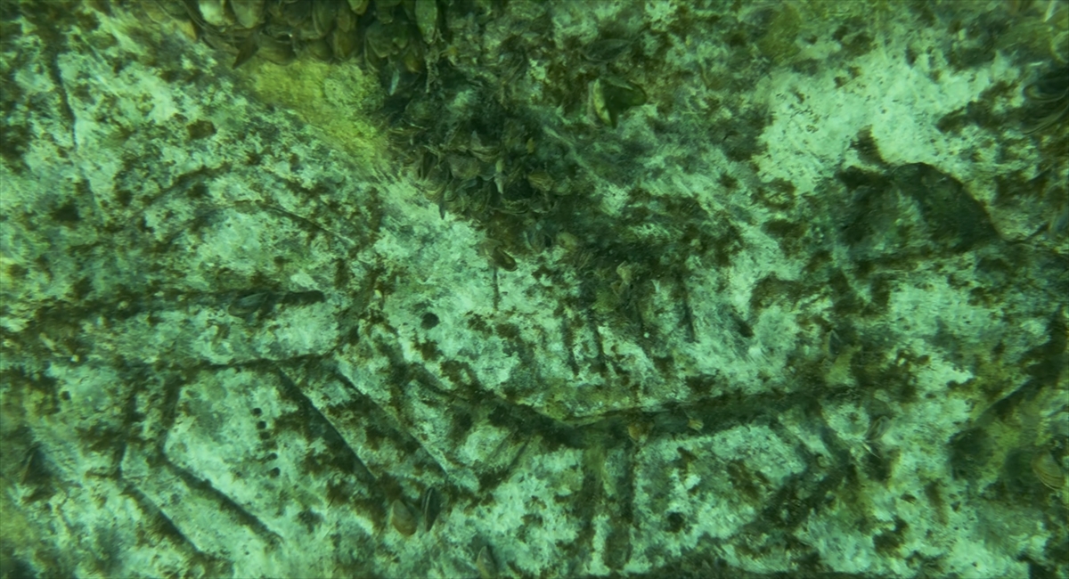 Adıyaman'da Paleolitik döneme ait olduğu değerlendirilen kaya resimleri su altında görüntülendi