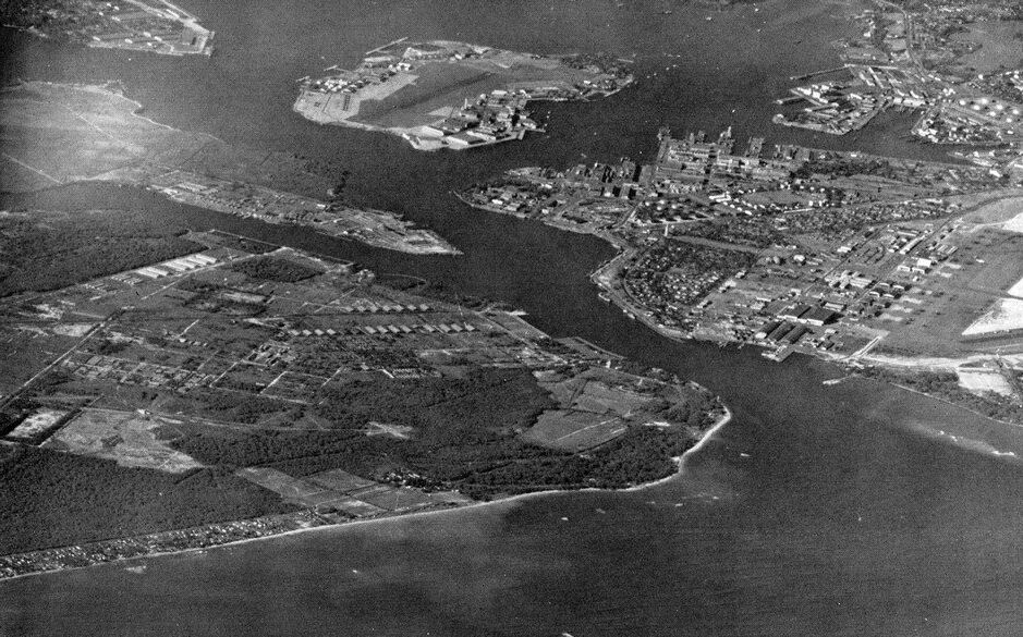 Pearl Harbor Aerial View In 1955