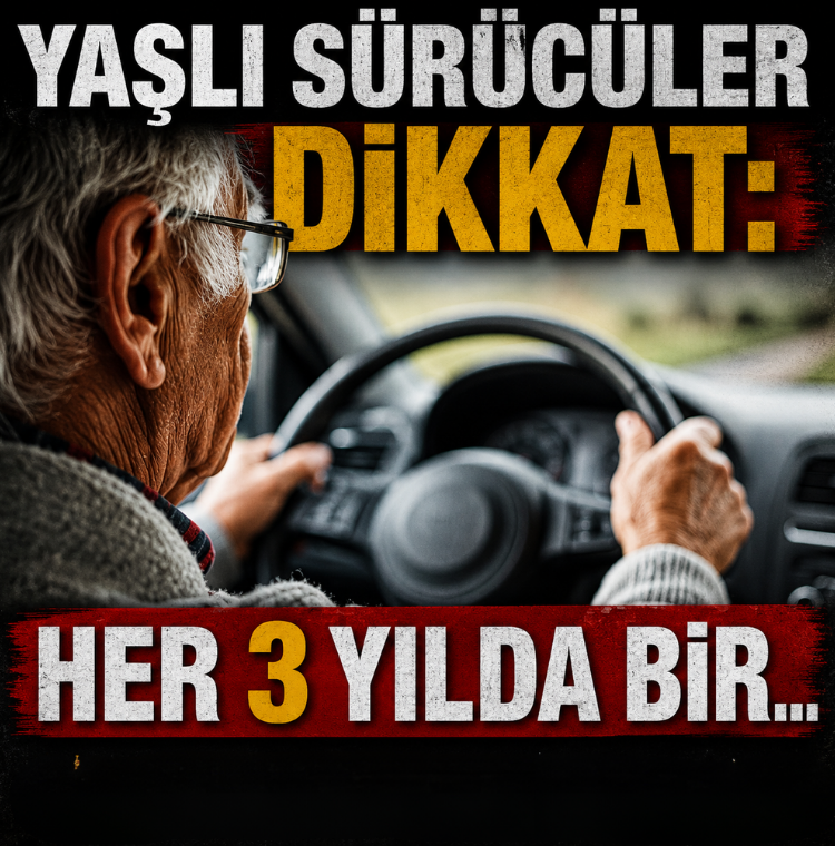 Yaşlı sürücüler dikkat: Her 3 yılda bir...