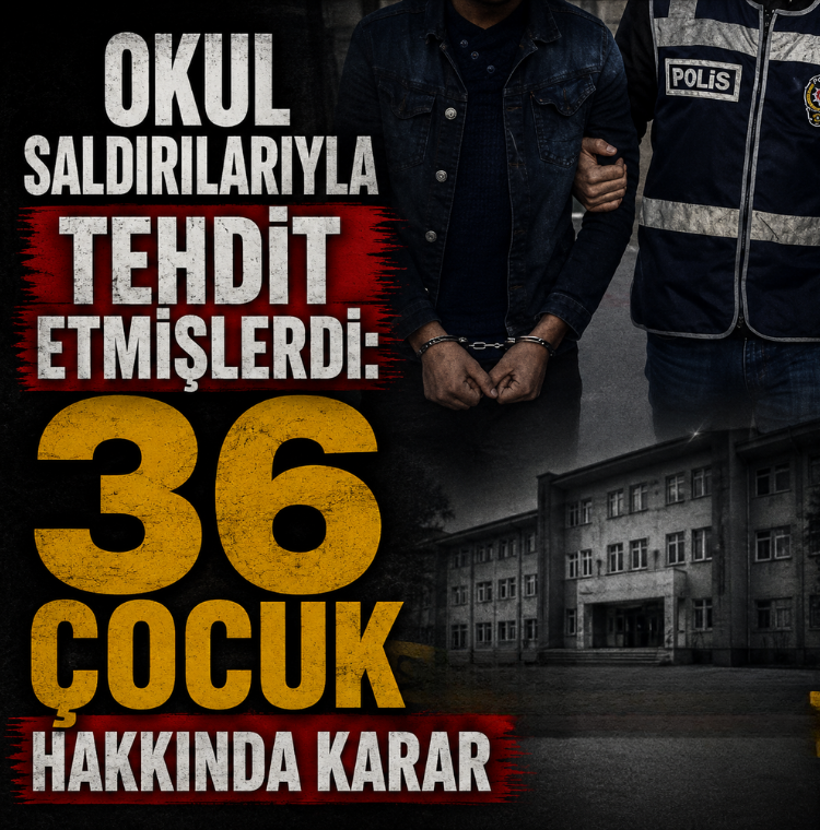 Okul saldırılarıyla tehdit etmişlerdi: 36 çocuk hakkında karar