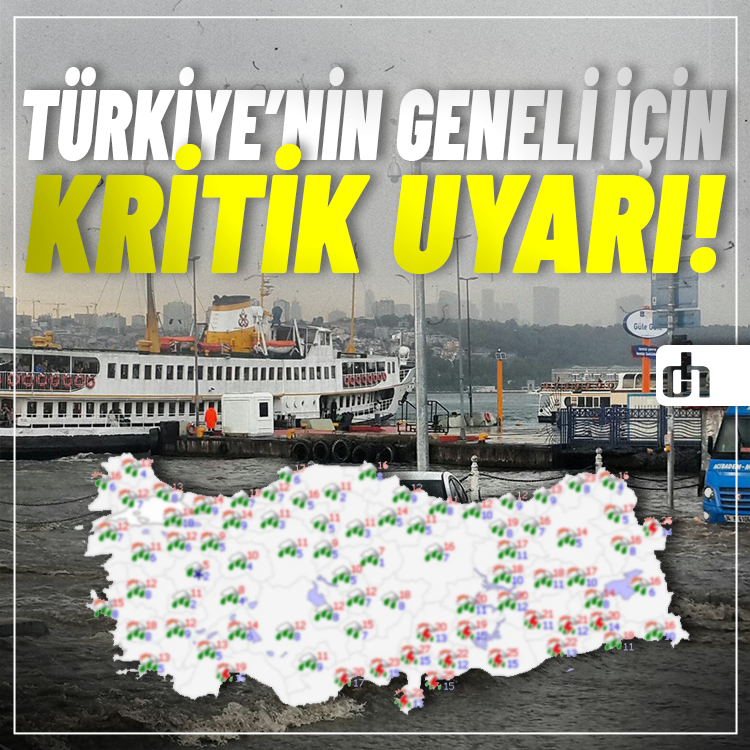 Türkiye genelinde kuvvetli yağış ve fırtına uyarısı