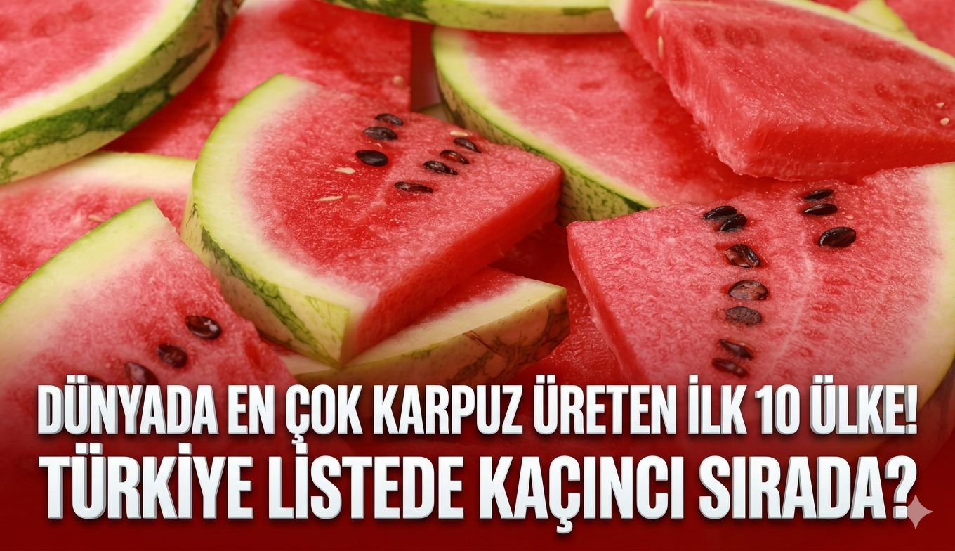 Dünyada en çok karpuz üreten ilk 10 ülke!  Türkiye listede kaçıncı sırada?
